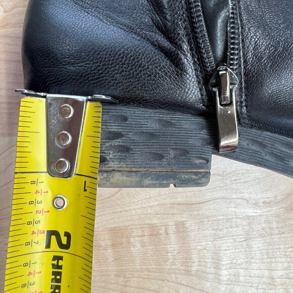 Socofy Floral Dimensional Black Leather Ankle Boots Size 41 - Picture 15 of 16